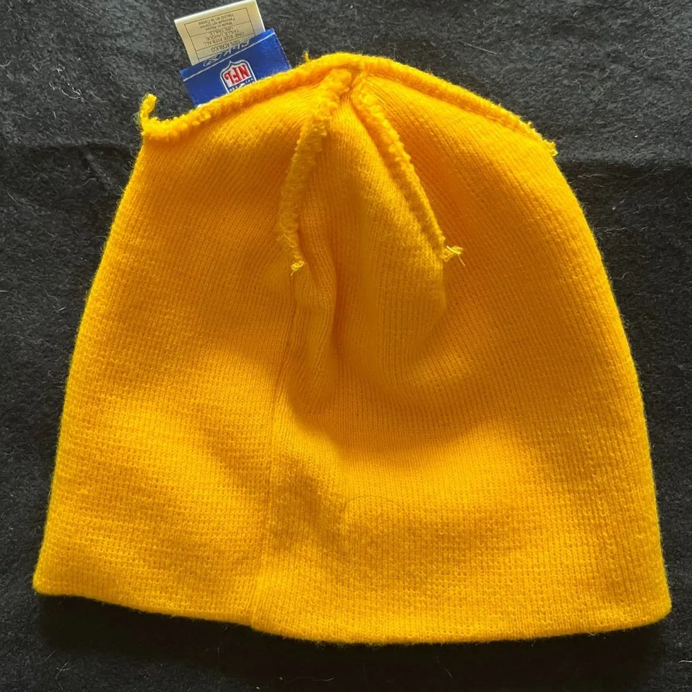 NFL Green Bay Packers Football Yellow Knit Winter Beanie Hat Cap w/ Embroidered - Picture 4 of 5